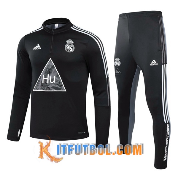 Nueva Chandal Futbol + Pantalones Real Madrid Ninos Joint Edition Negro 20/21
