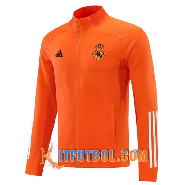 Nueva Chaqueta Futbol Real Madrid Naranja 20/21