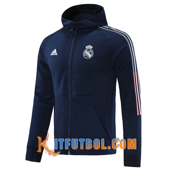 Nueva Chaqueta Con Capucha Real Madrid Azul Marin 20/21