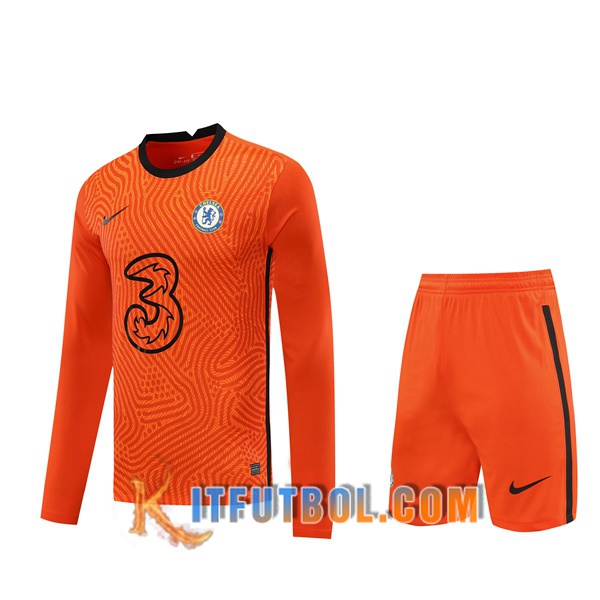 Camiseta Futbol FC Chelsea Portero Naranja Manga Larga 20/21
