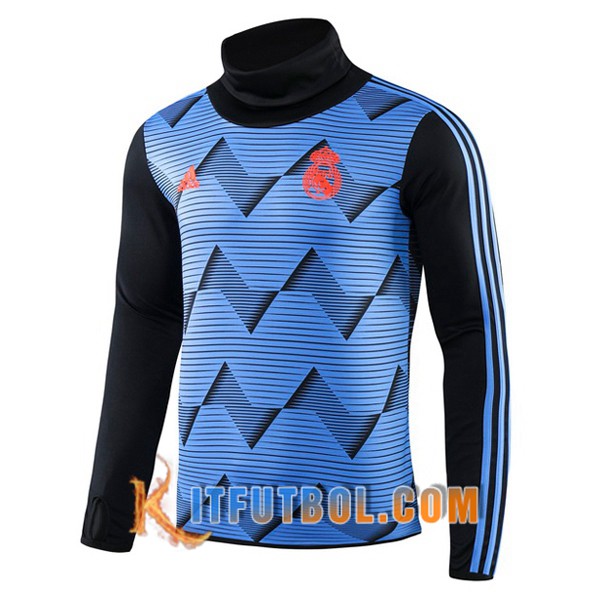 Nueva Entrenamiento Sudadera Real Madrid Azul Cuello Alto 19/20