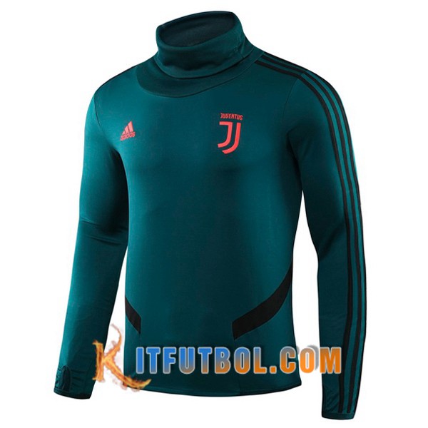 Nueva Entrenamiento Sudadera Juventus Verde Cuello Alto 19/20