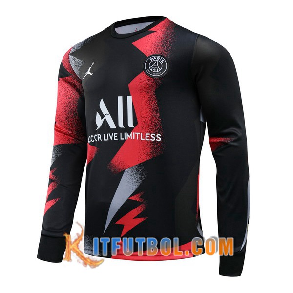 Nueva Entrenamiento Sudadera Pairis PSG Jordan Negro Roja 19/20