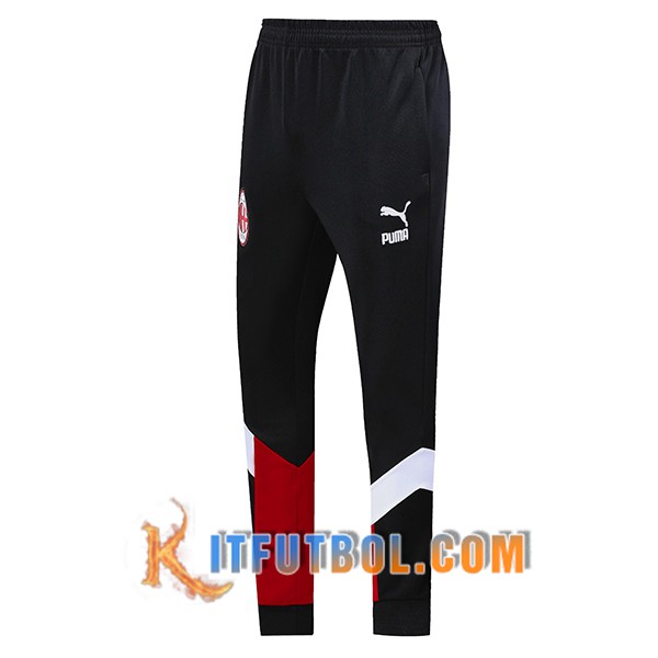 Nueva Pantalones Futbol AC Milan Negro Roja 19/20
