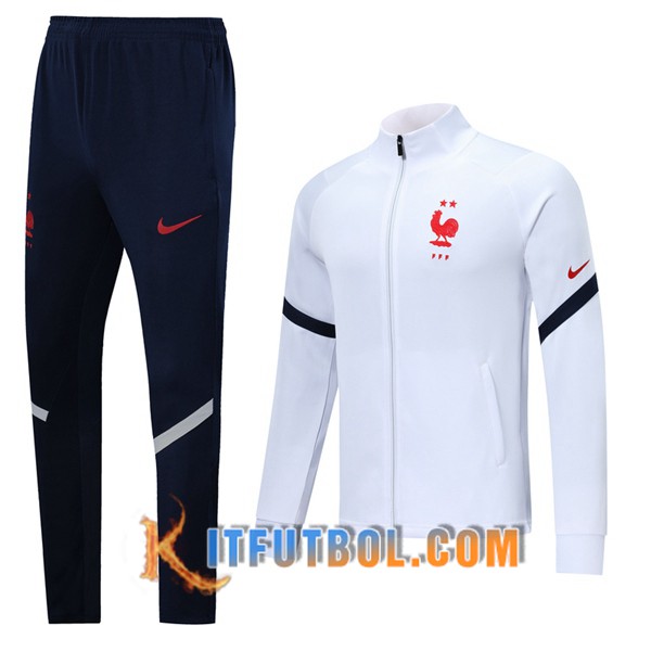 Nueva Chandal Futbol - Chaqueta + Pantalones Francia Blanco 19/20