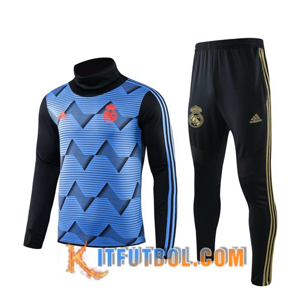 Nueva Chandal Futbol + Pantalones Real Madrid Azul Cuello Alto 19/20