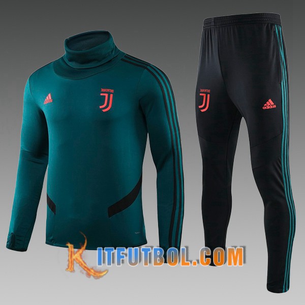Juventus Ninos Training Tracksuit + Pantalones Verde Cuello Alto 2019/2020