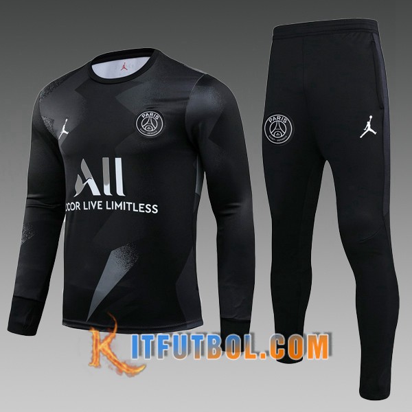 Paris PSG Ninos Training Tracksuit + Pantalones Negro 2019/2020