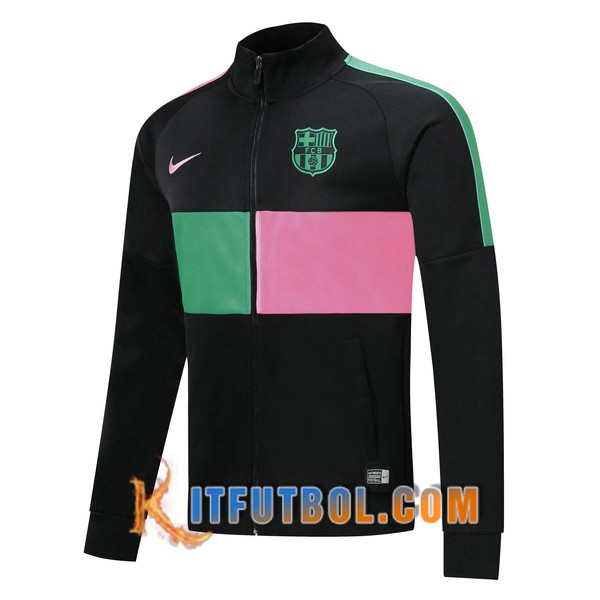 Nueva Chaqueta Futbol FC Barcelona Negro Verde Rose 19/20