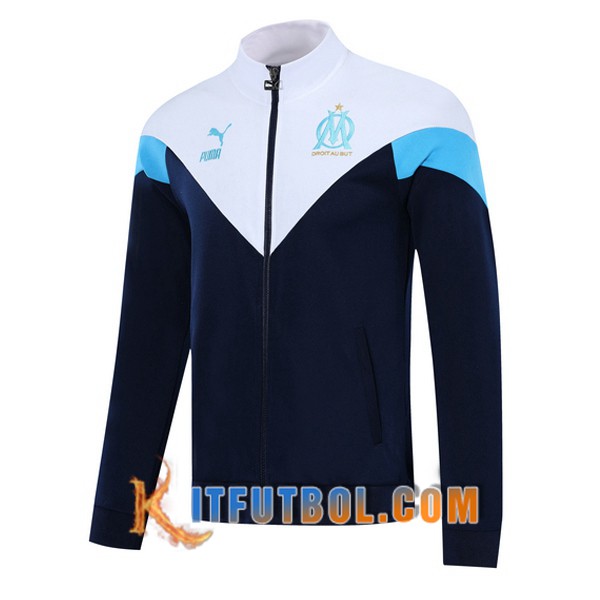 Nueva Chaqueta Futbol Marsella OM Azul Real Blanco 19/20