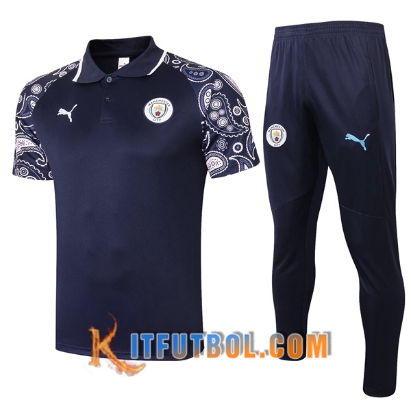 Nueva Polo Futbol Manchester City + Pantalones Azul Royal 20/21