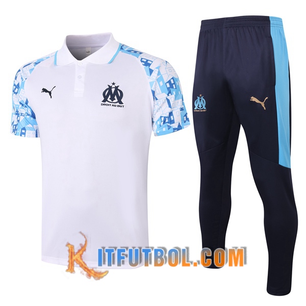 Nueva Polo Futbol Marsella OM + Pantalones Blanco 20/21