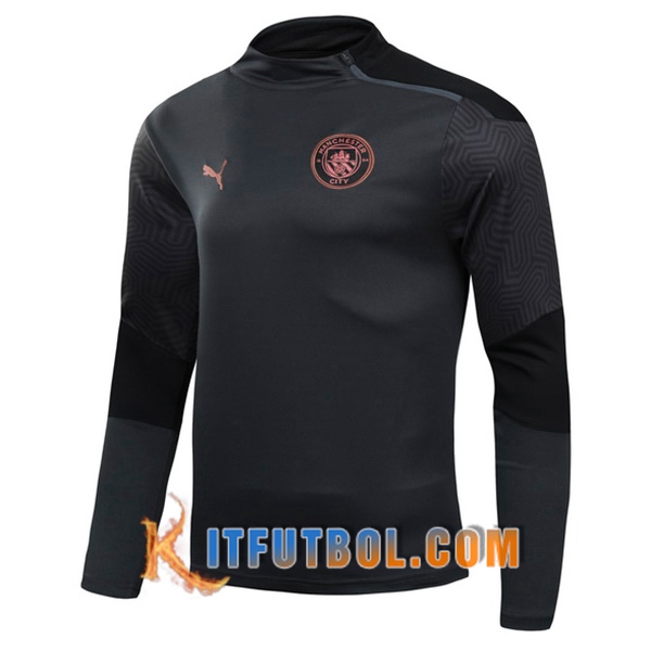 Nueva Entrenamiento Sudadera Manchester City Gris 20/21