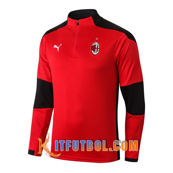 Nueva Entrenamiento Sudadera Milan AC Roja 20/21