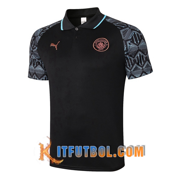 Nueva Polo Futbol Manchester City Negro 20/21