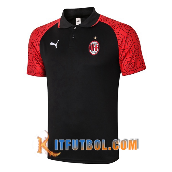 Nueva Polo Futbol Milan AC Roja 20/21