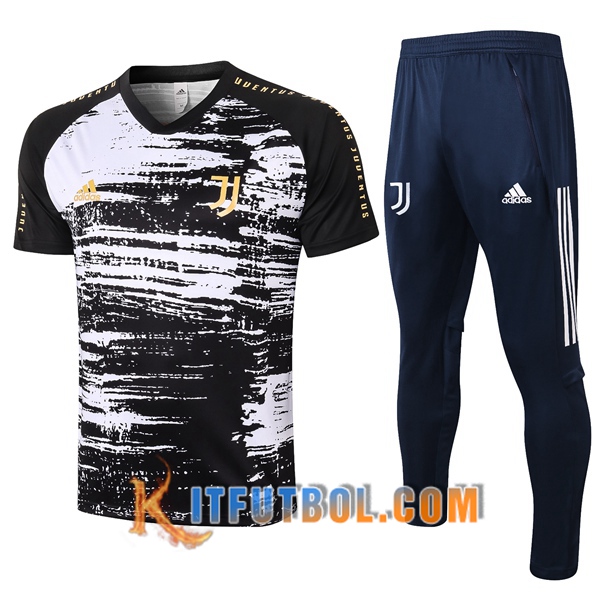 Camisetas de entrenamiento Juventus + Pantalones Negro 20/21