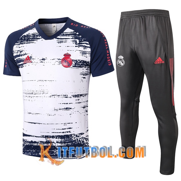 Camisetas de entrenamiento Real Madrid + Pantalones Azul 20/21