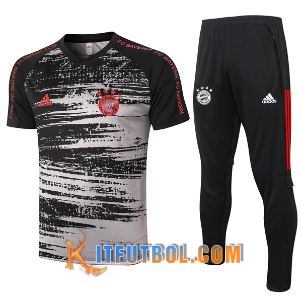 Camisetas de entrenamiento Bayern Munich + Pantalones Negro 20/21