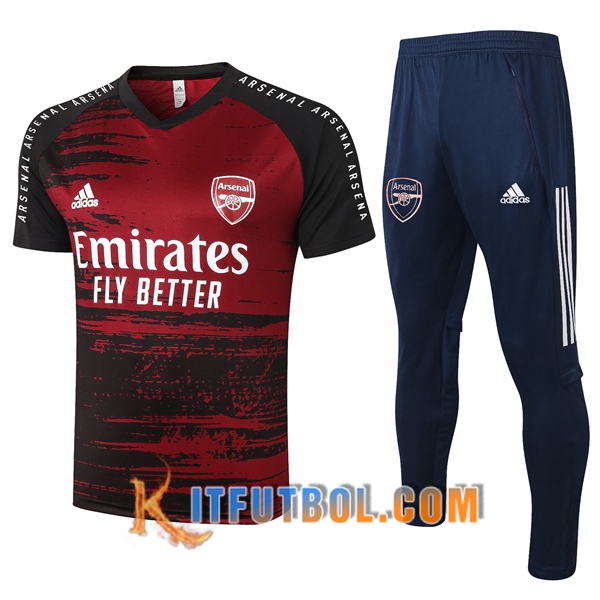 Camisetas de entrenamiento Arsenal + Pantalones Roja 20/21