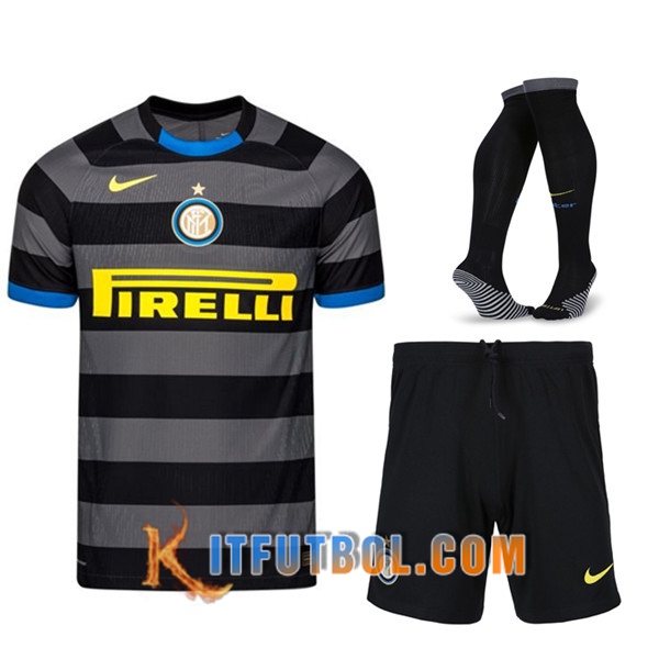 Traje Camisetas Futbol Inter Milan Tercera (Cortos+Calcetines) 20/21