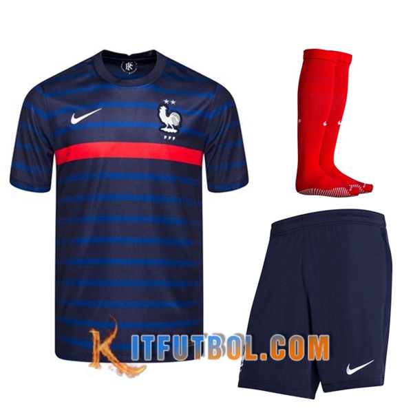 Traje Camisetas Futbol Francia Primera (Cortos+Calcetines) 20/21