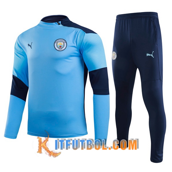 Nueva Chandal Futbol + Pantalones Manchester City Azul 20/21