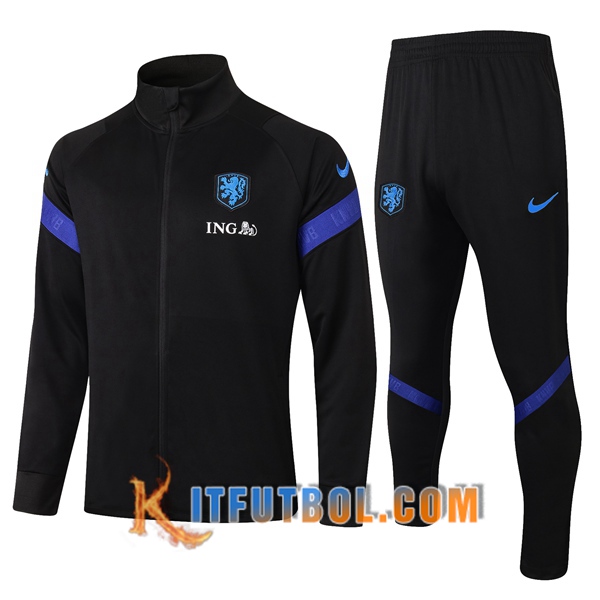 Nueva Chandal Futbol - Chaqueta + Pantalones Países Bajos Negro 20/21