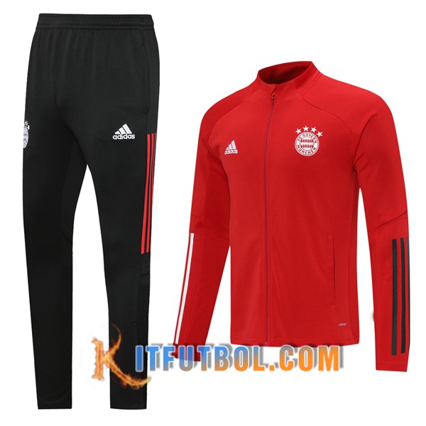 Nueva Chandal Futbol - Chaqueta + Pantalones Bayern Munich Roja 20/21