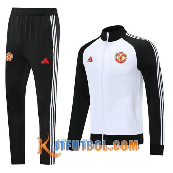 Nueva Chandal Futbol - Chaqueta + Pantalones Manchester United Blanco 20/21