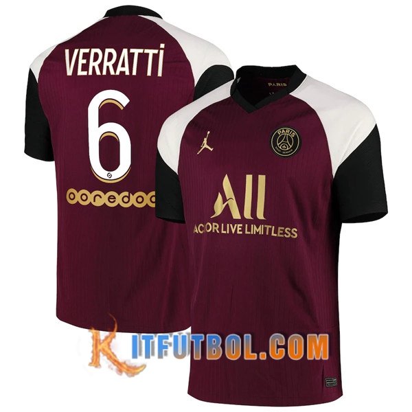 Camisetas Futbol PSG (Verratti 6) Tercera 20/21