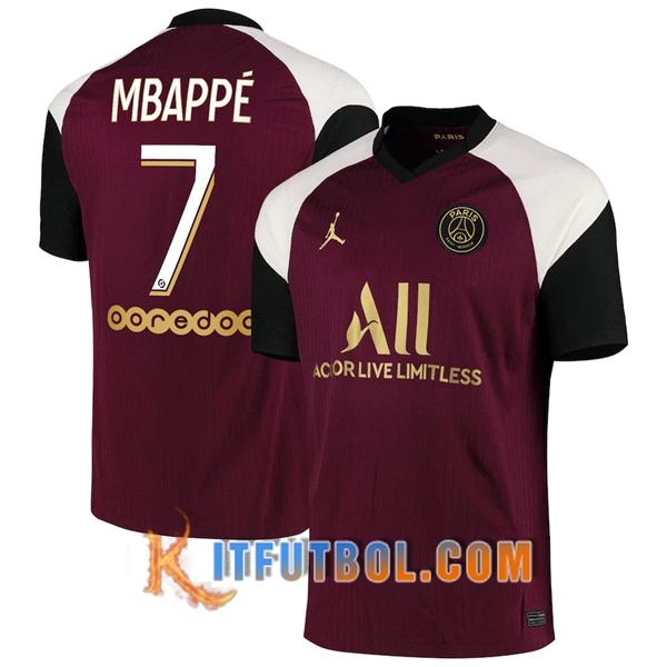 Camisetas Futbol PSG (Mbappé 7) Tercera 20/21