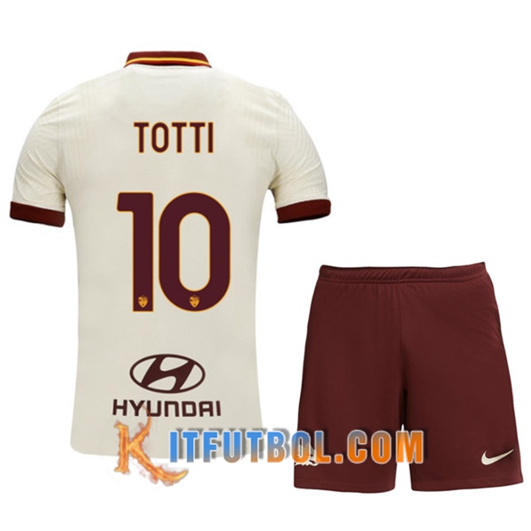 Camisetas Futbol AS Roma (TOTTI 10) Ninos Segunda 20/21