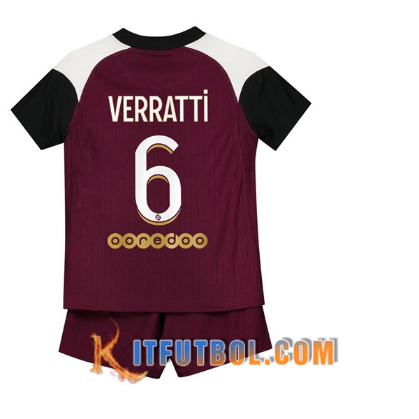 Camisetas Futbol PSG (Verratti 6) Ninos Tercera 20/21
