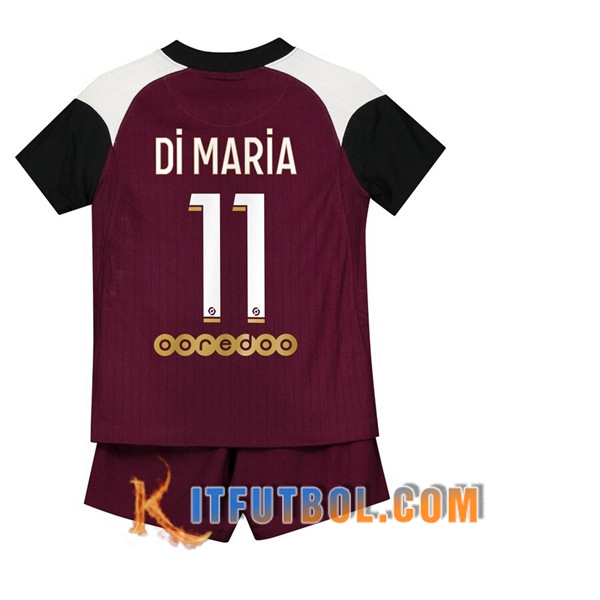 Camisetas Futbol PSG (Di Maria 11) Ninos Tercera 20/21