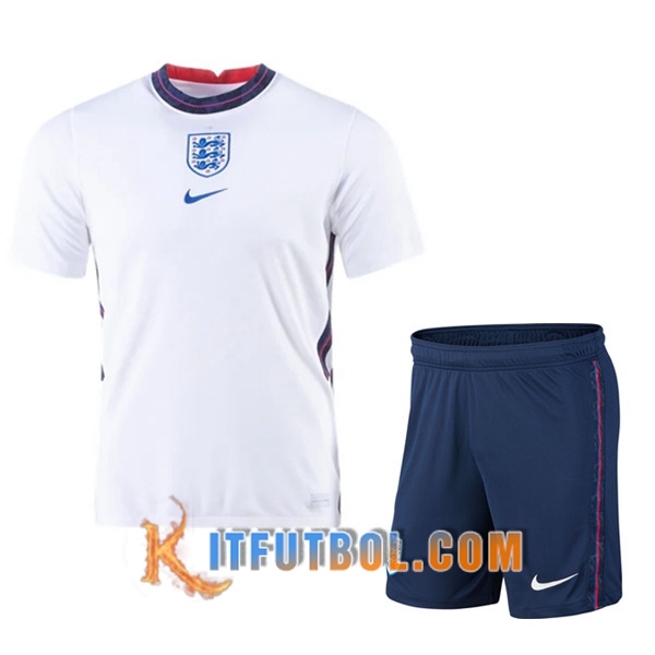 Nueva Camisetas Futbol Inglaterra Ninos Primera UEFA Euro 2020