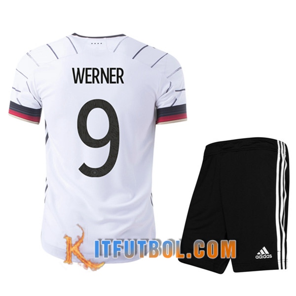 Camisetas Futbol UEFA Euro 2020 Alemania (Werner 9) Ninos Primera