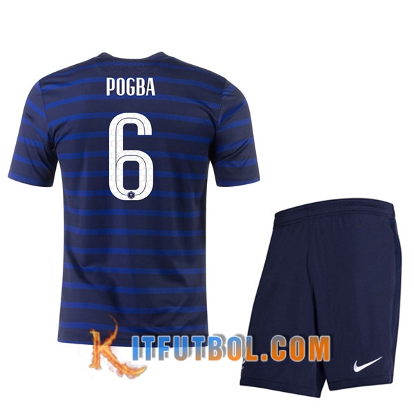 Camisetas Futbol UEFA Euro 2020 Francia (Pogba 6) Ninos Primera