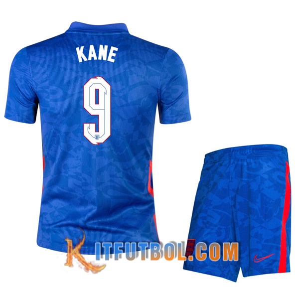 Camisetas Futbol UEFA Euro 2020 Inglaterra (Kane 9) Ninos Segunda