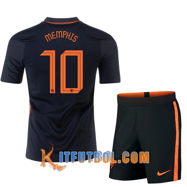 Camisetas Futbol UEFA Euro 2020 Países Bajos (MEMPHIS 10) Ninos Segunda