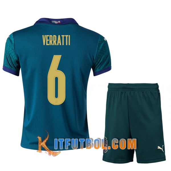 Camisetas Futbol UEFA Euro 2020 Italia (VERRATTI 6) Ninos Tercera