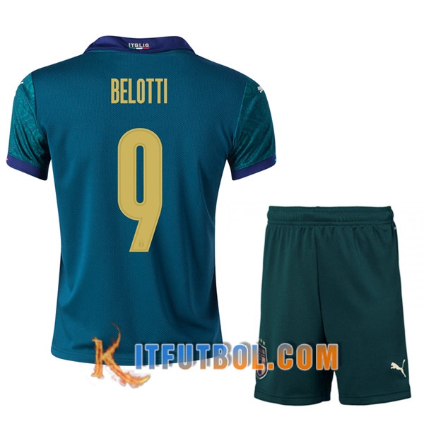 Camisetas Futbol UEFA Euro 2020 Italia (BELOTTI 9) Ninos Tercera