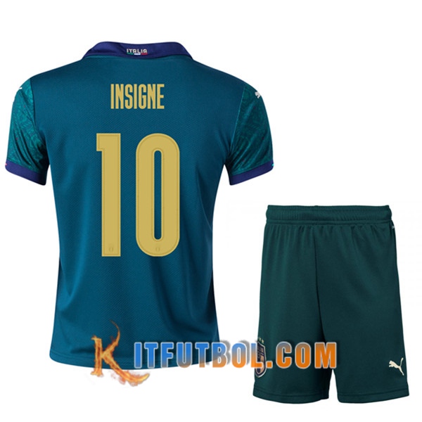 Camisetas Futbol UEFA Euro 2020 Italia (INSIGNE 10) Ninos Tercera