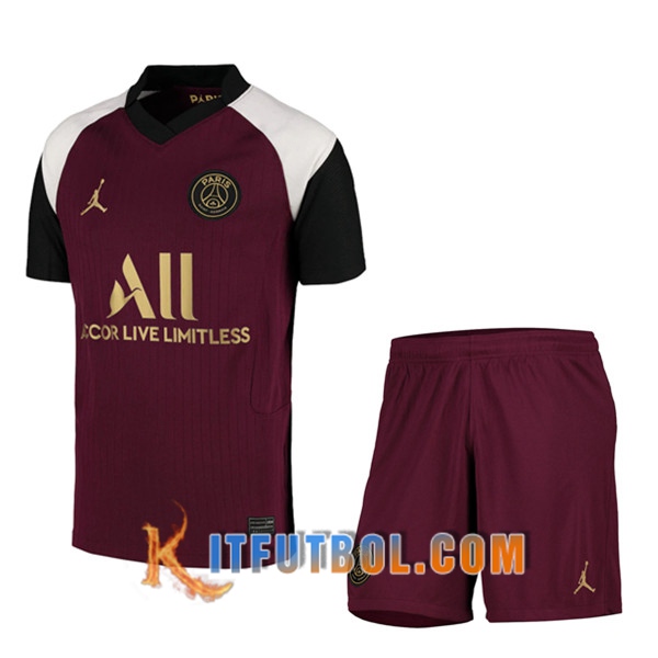 Traje Camisetas Futbol PSG Tercera + Cortos 20/21