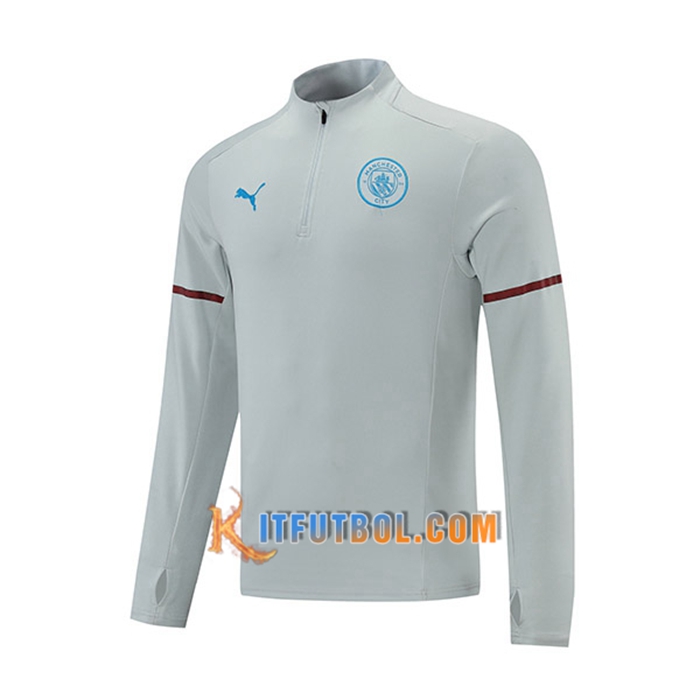 Sudadera De Entrenamiento Manchester City Gris 2021/2022
