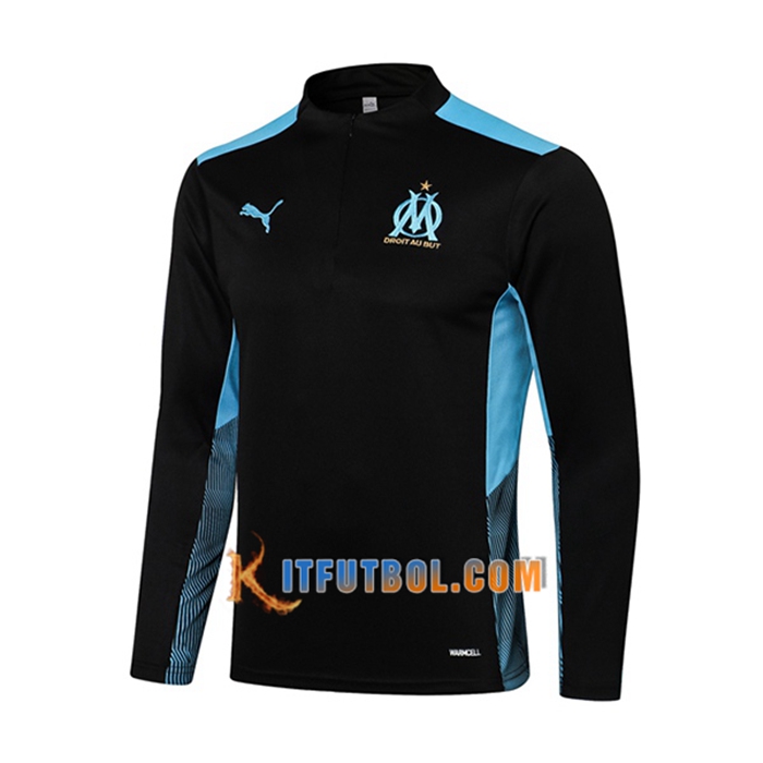 Sudadera De Entrenamiento Marsella OM Negro/Azul 2021/2022