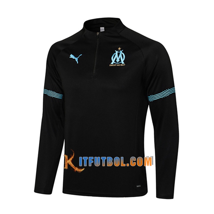 Sudadera De Entrenamiento Marsella OM Negro/Azul 2021/2022 -02