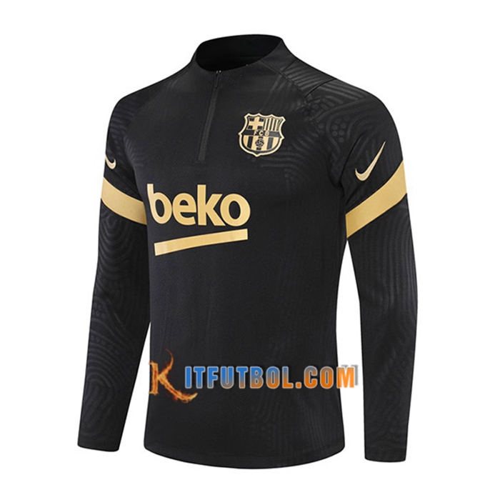 Sudadera De Entrenamiento FC Barcelona Negro/Amarillo 2021/2022