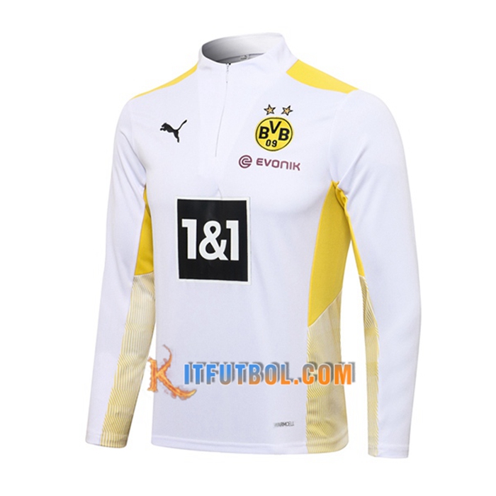 Sudadera De Entrenamiento Dortmund BVB Amarillo/Blanca 2021/2022