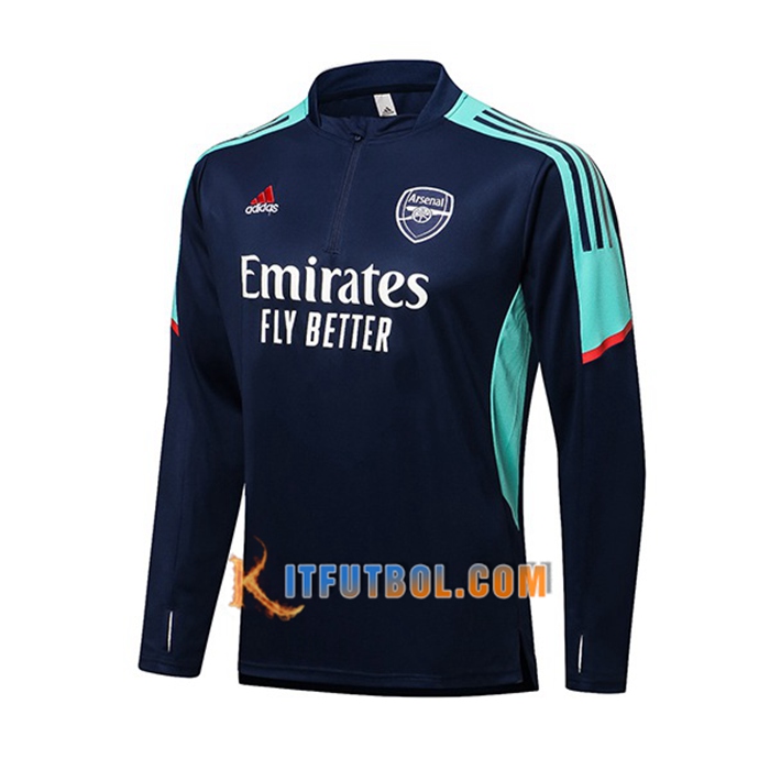 Sudadera De Entrenamiento FC Aesenal Azul Marino/Verde 2021/2022